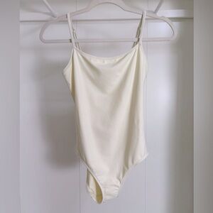 SOLID & STRIPED Cream One Piece Swimsuit